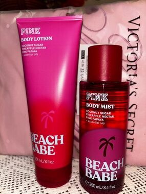 (Inventory 43) Victoria's Secret PINK Beach Babe Lotion & Body Mist - Hot Pink